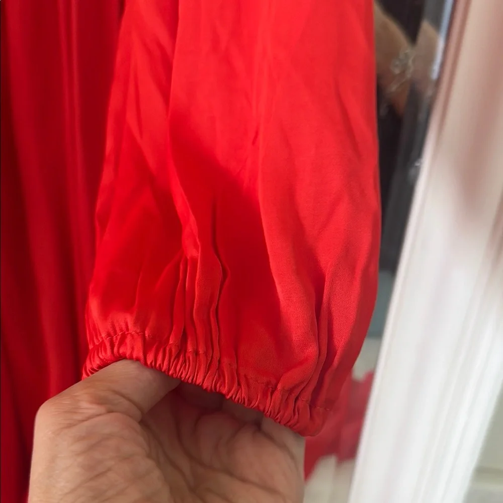 Chic Long Sleeve Red Dress - Picture 6 of 12
